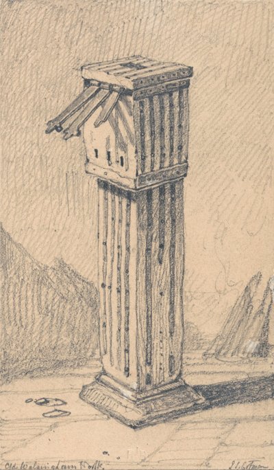 An Ancient Alms Box, Walsingham Church, Norfolk by John Sell Cotman